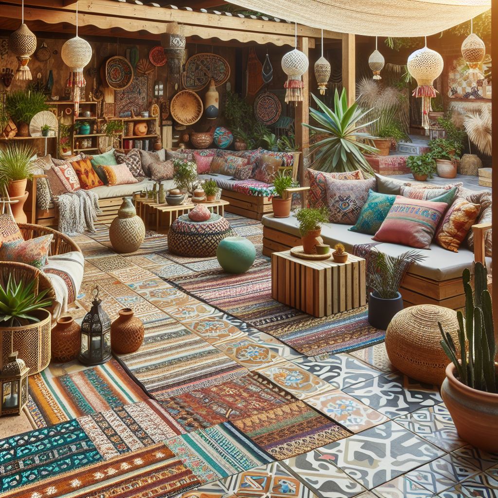 Bohemian Style Terrace & Outdoor space