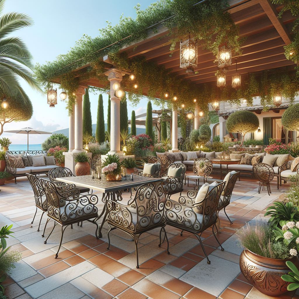 Mediterranean Style Terrace & Outdoor space