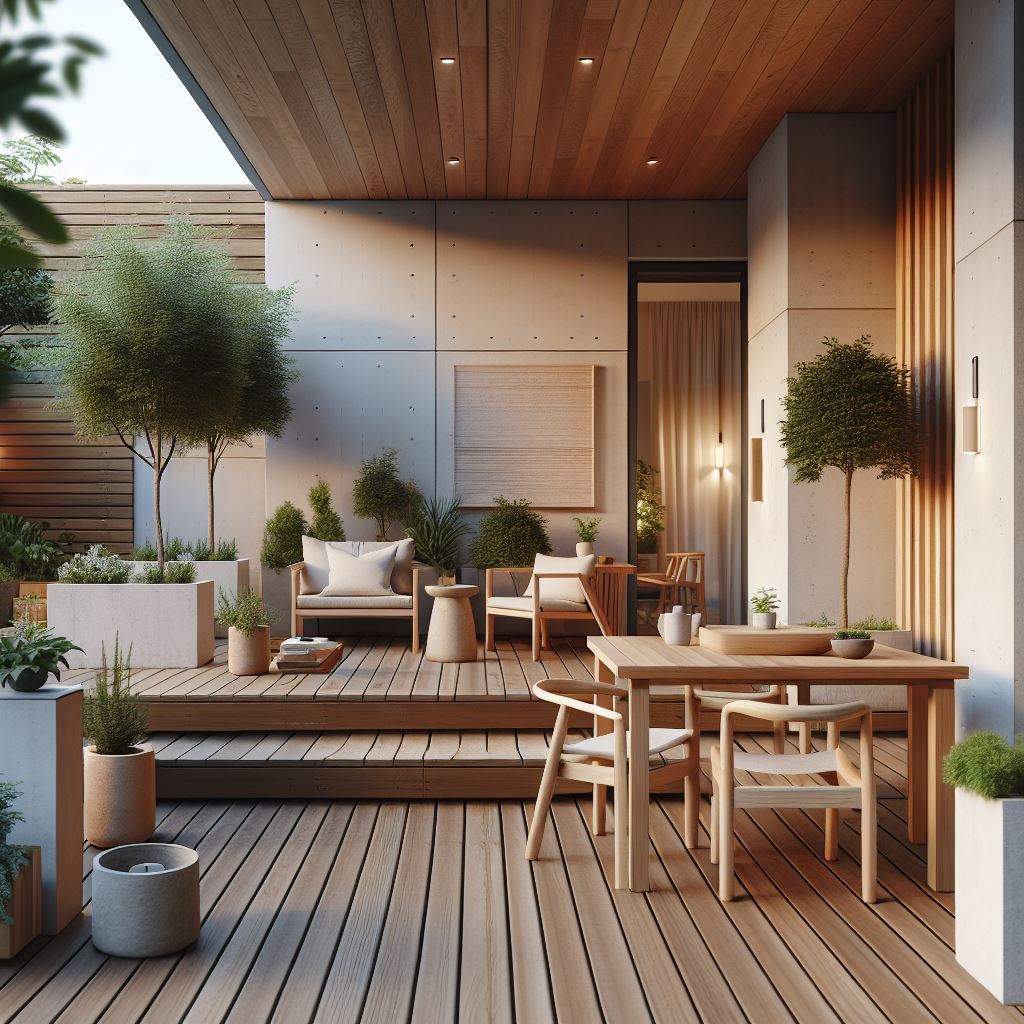 Scandinavian Style Terrace & Outdoor space